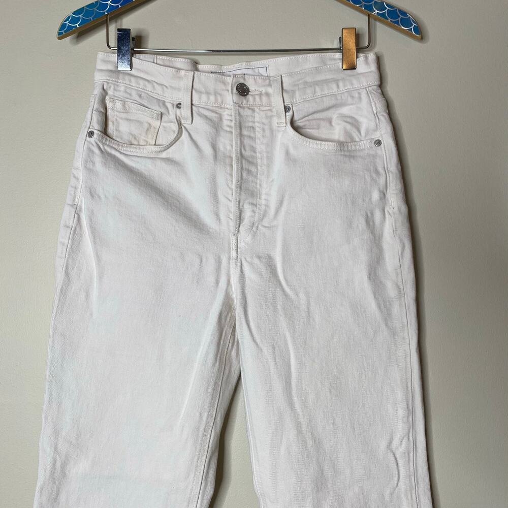 FRANK & EILEEN Monaghan Cream Italian Vintage Denim High Rise Straight Leg 27 - Picture 3 of 11